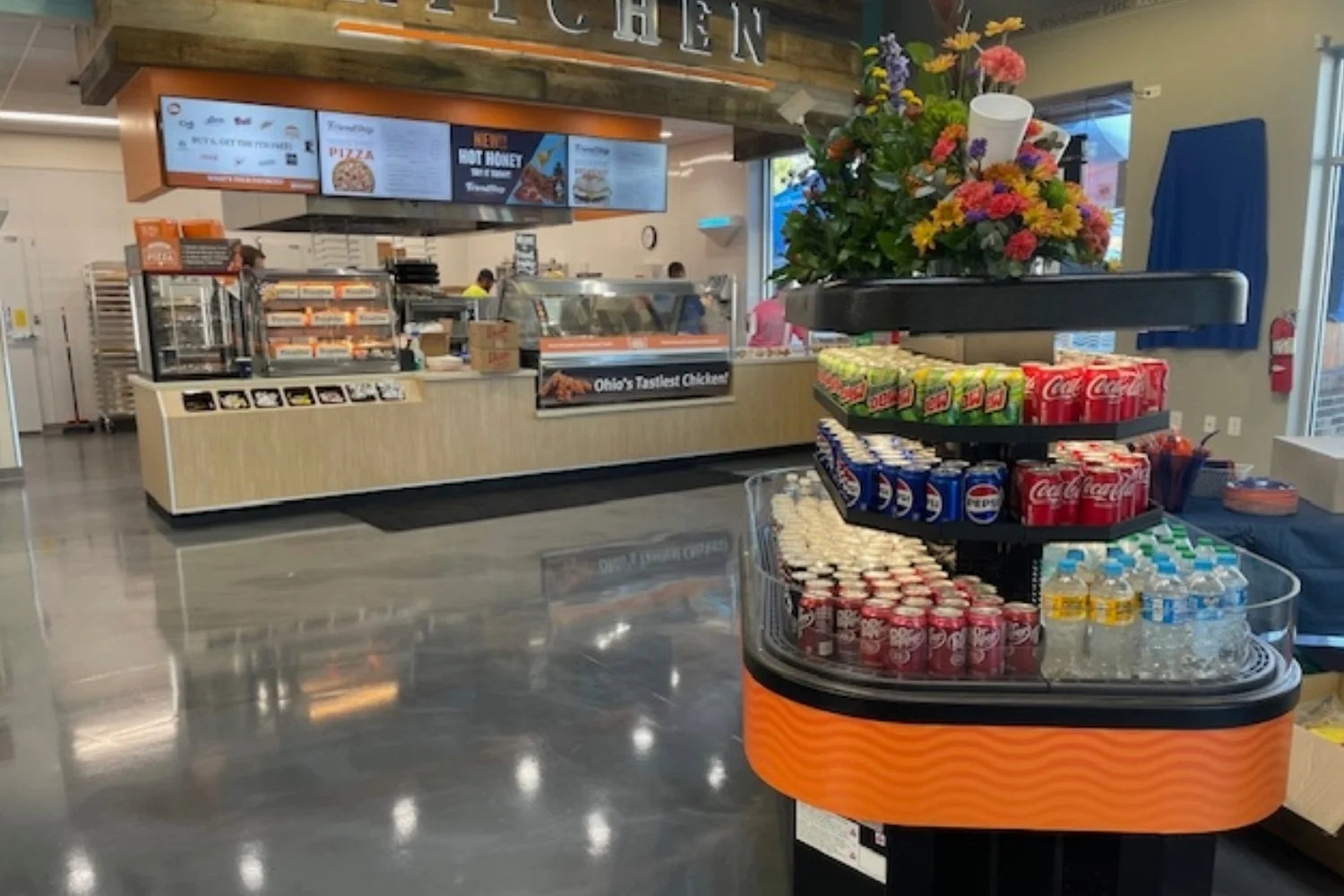 Friendship Store kitchen and merchandiser