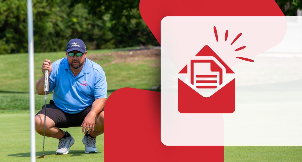 Burkett Worker Golfing at 2026 Mike Burkett Golf Outing