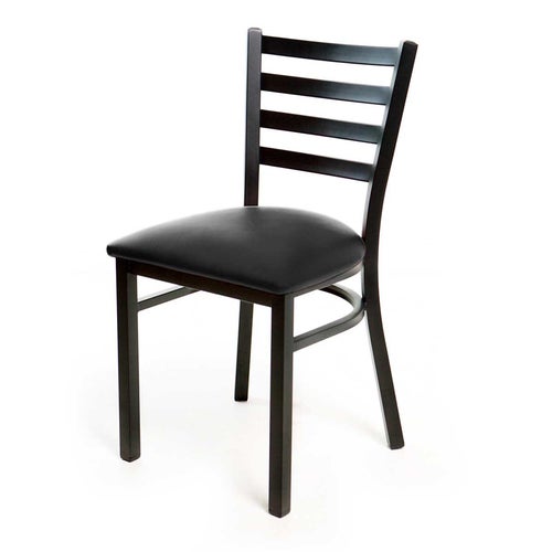 JustChair Manufacturing M20118-BLK-BVS-LOOSE Chair, Side, Indoor