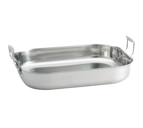 Tablecraft CW2032 6 qt Stainless Steel Induction Roaster | 14 1/2" x 11 5/8"