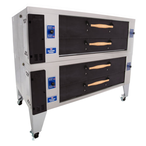 Bakers Pride Super Deck Y-602-DSP 60" Old World Gas Display Pizza Doubele Deck Oven | 240,000 BTU