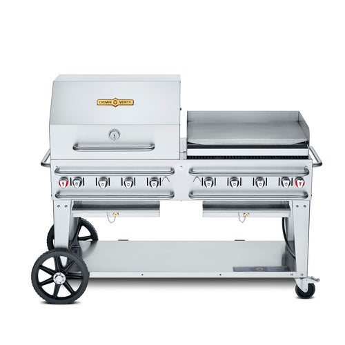 Crown Verity CV-RCB-60RGP-SI50/100 Charbroiler, Gas, Outdoor Grill