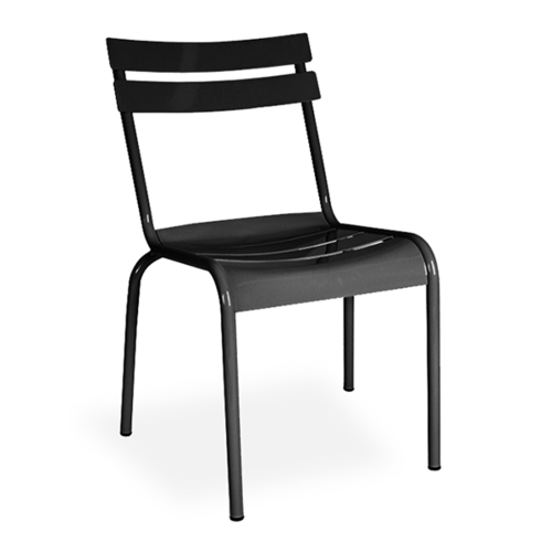 JustChair Manufacturing JTA-39118-BLK Chair, Side, Stacking, Outdoor