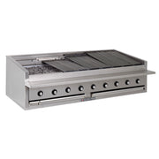 Bakers Pride L-72RS-C 72" Low Profile Countertop Gas Glo-Stones Charbroiler | 240,000 BTU