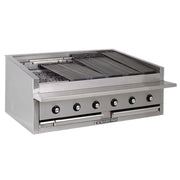 Bakers Pride L-48RS 48" Low Profile Countertop Gas Steel Radiant Charbroiler | 150,000 BTU