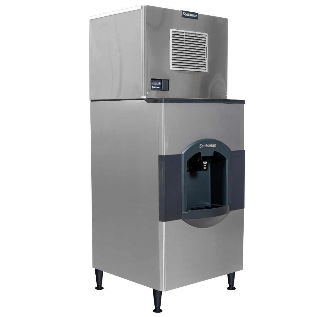 Scotsman Prodigy Elite MC0630MA-32+HD30B-1 Air Cooled Medium Cube Ice Maker and Dispenser Combo | 640 lbs.