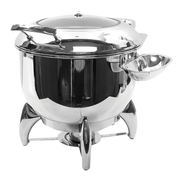 Tablecraft CW40178 11 qt Soup Chafer | Hinged Lid & Chafing Fuel Heat