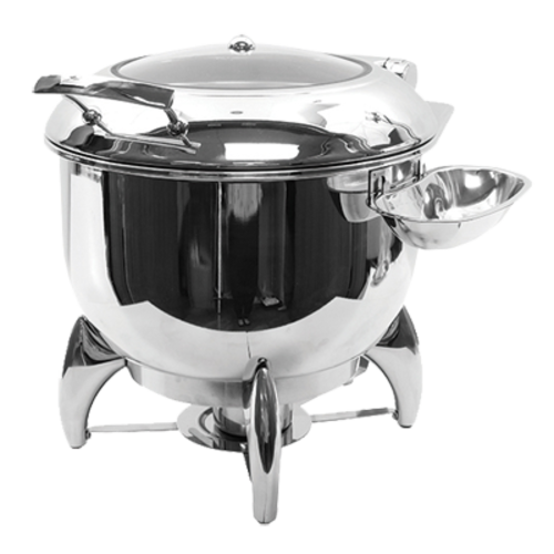 Tablecraft CW40178 11 qt Soup Chafer | Hinged Lid & Chafing Fuel Heat