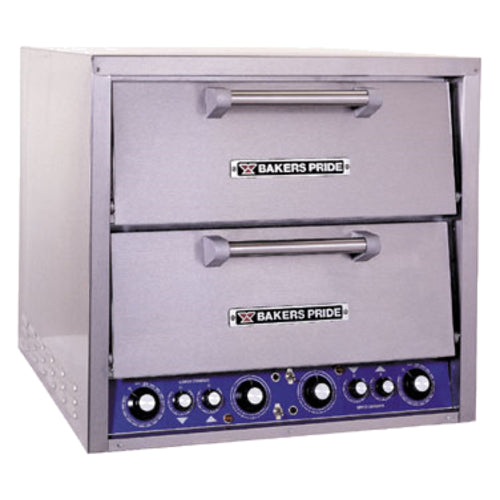 Bakers Pride HearthBake DP-2BL 20.75" Electric Brick Lined Countertop Double Deck Pizza Oven | 5.05 kW