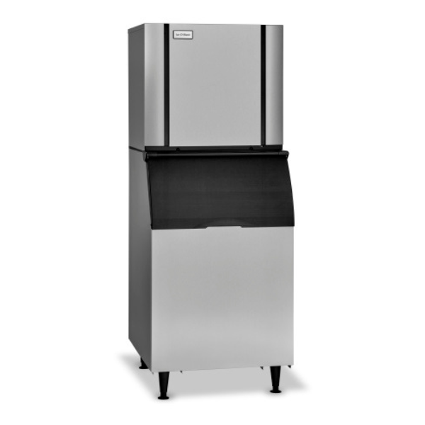 Ice-O-Matic CIM0636HA+B55PS 600 lb. Air Cooled Half Cube Ice Machine Head w/ 510 lb. Ice Bin