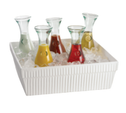 Tablecraft CW1494N Country Kitchen Square Condiment Bowl | Natural Finish