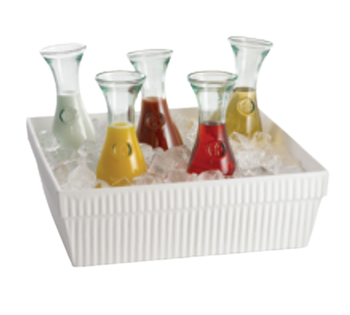 Tablecraft CW1494N Country Kitchen Square Condiment Bowl | Natural Finish