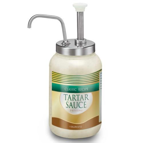 Server 83120 Stainless Steel Condiment Pump For Gallon Container w/ 110mm Threads