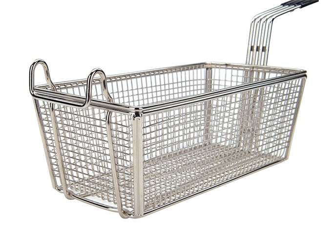 Winco FB-30 13-1/4" x 6-1/2" Fry Basket w/ Coated Handle