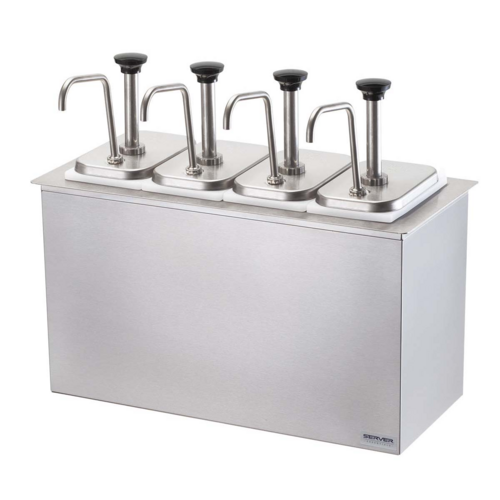 Server 83720 4 Pump Drop-In Cold Station Condiment Dispenser