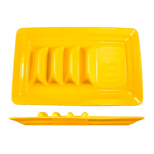 International Tableware TACO14-Y 14-1/8" x 9-1/8" Taco Plate | Case of 6