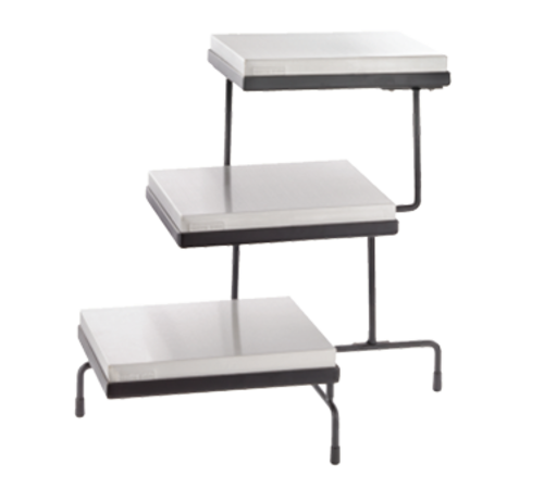 Tablecraft CW40309B Black 3 Tiered Display Stand w/ Cooling Plates