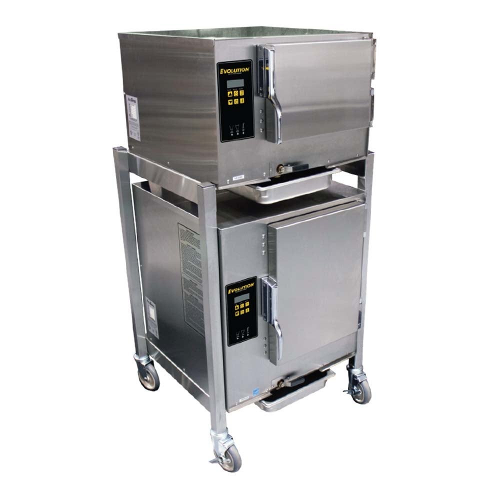 AccuTemp E3/E62083D100 DBL Evolution 9 Pan Electric Floor Model Convection Steamer | 208/240V