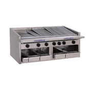 Bakers Pride C-72RS-R 72" Countertop Gas Cast Iron Radiant Charbroiler | 240,000 BTU