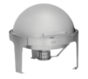 Tablecraft CW40168 Stainless Steel Round Fuel Chafer Dish w/ Roll Top | 6 Qt.