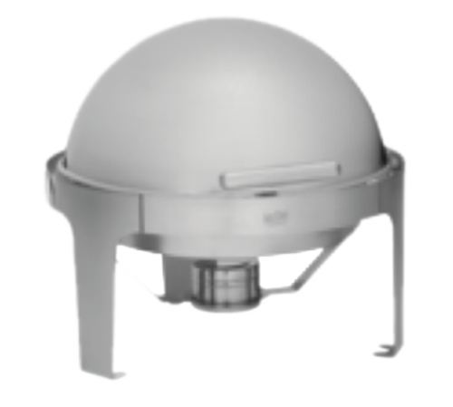 Tablecraft CW40168 Stainless Steel Round Fuel Chafer Dish w/ Roll Top | 6 Qt.