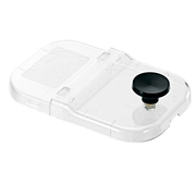 Server 80310 Clear Plastic Fountain Jar Lid | Hinged