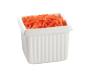 Tablecraft CW1520N Natural Cast Aluminum Rectangular Ridged Condiment Bowl | 1 Qt.