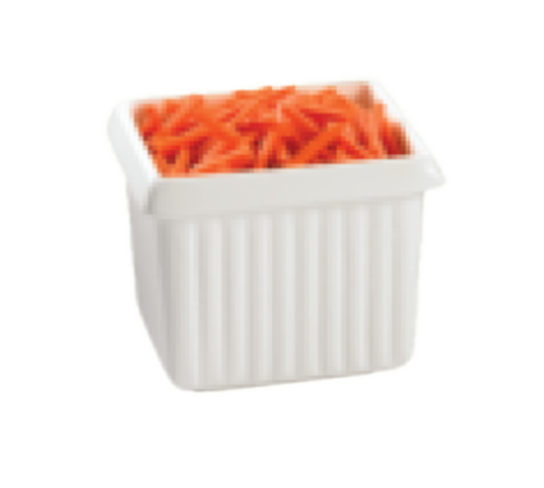 Tablecraft CW1520N Natural Cast Aluminum Rectangular Ridged Condiment Bowl | 1 Qt.