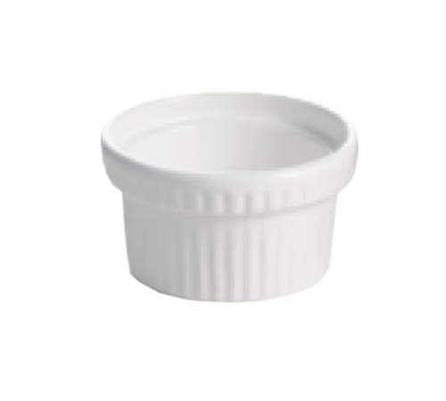Tablecraft CW1610N 10.5 Oz. Ridged Souffle Bowl | Natural Cast Aluminum