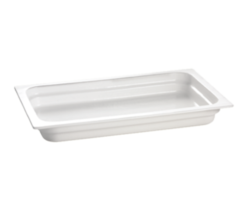 Tablecraft CW350N Third Size Natural Aluminum Food Pan | 4" Deep