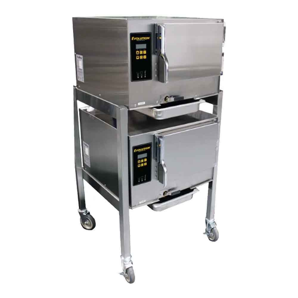 AccuTemp E32403D110 DBL Evolution 6 Pan Electric Floor Model Convection Steamer | 208/240V