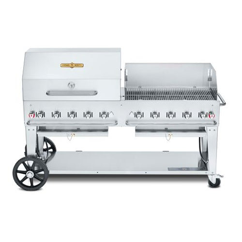 Crown Verity CV-MCB-72-SI50/100-RWP Charbroiler, Gas, Outdoor Grill