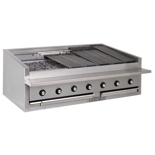 Bakers Pride L-60RS-C 60" Low Profile Countertop Gas Glo-Stones Charbroiler | 195,000 BTU