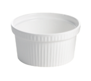 Tablecraft CW1620N 1 Qt. Ridged Souffle Bowl | Natural Cast Aluminum