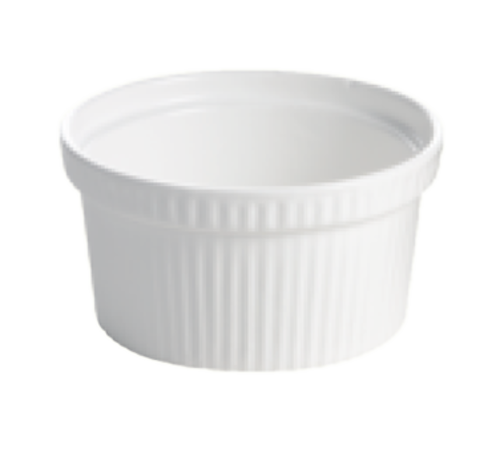 Tablecraft CW1620N 1 Qt. Ridged Souffle Bowl | Natural Cast Aluminum
