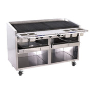 Bakers Pride F-60RS-R 60" Floor Model Gas Cast Iron Radiant Charbroiler | 195,000 BTU