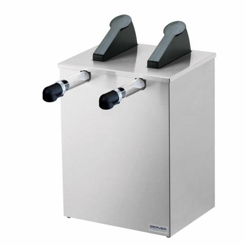 Server 07140 Express Twin Pump Stainless Steel Countertop Condiment Dispenser