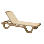 Grosfillex US414108 Marina Stacking Outdoor Chaise | Khaki