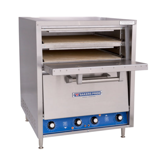 Bakers Pride HearthBake P44-BL 20.75" Electric Brick Lined Double Deck Countertop Pizza Oven | 7.2 kW