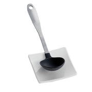 Tablecraft CW4062N Extra Small Natural Aluminum Spoon Rest | 2 Oz.