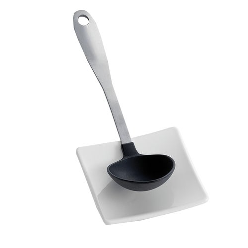 Tablecraft CW4062N Extra Small Natural Aluminum Spoon Rest | 2 Oz.