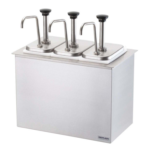 Server 83860 3 Pump Drop-In Cold Station Condiment Dispenser