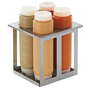 Server 86994 FIFO 4 Squeeze Bottle Holder w/ 4 Bottles