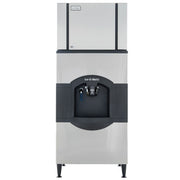 Ice-O-Matic CIM0530HW+CD40030 586 lb. Water Cooled Half Cube Ice Machine Head w/ 180 lb. Ice Dispenser