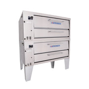 Bakers Pride 3152 45" Stubby Depth Gas Pizza Double Deck Oven | 140,000 BTU
