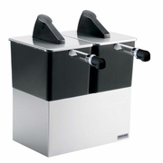 Server 07300 Express Twin Pump Black Countertop Condiment Dispenser