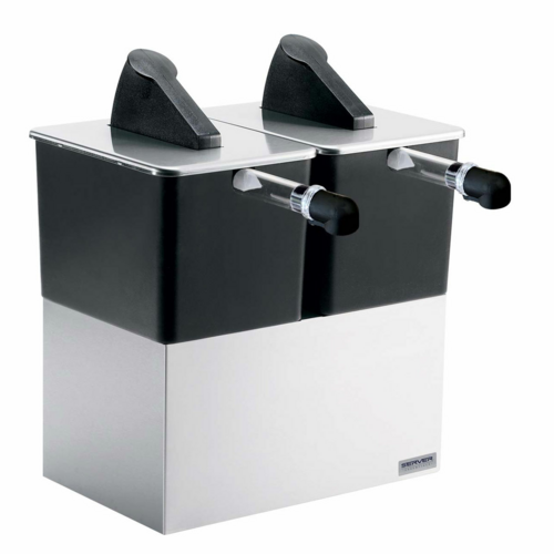 Server 07300 Express Twin Pump Black Countertop Condiment Dispenser