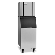 Ice-O-Matic CIM0320HW+B42PS 316 lb. Water Cooled Half Cube Ice Machine Head w/ 351 lb. Ice Bin