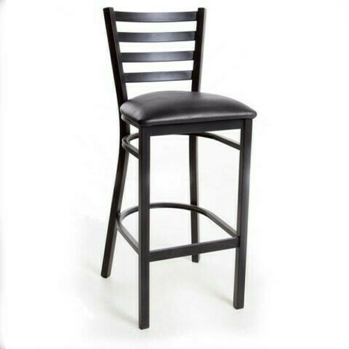 JustChair Manufacturing M20130-BLK-BVS-LOOSE Bar Stool, Indoor