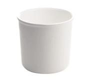 Tablecraft CW1670N Natural Cast Aluminum Round Condiment Crock | 1 Qt.